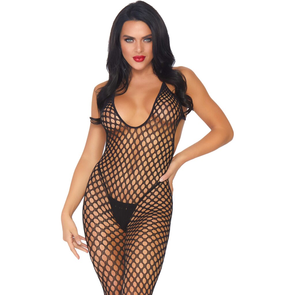 Bodystocking a rete senza piede