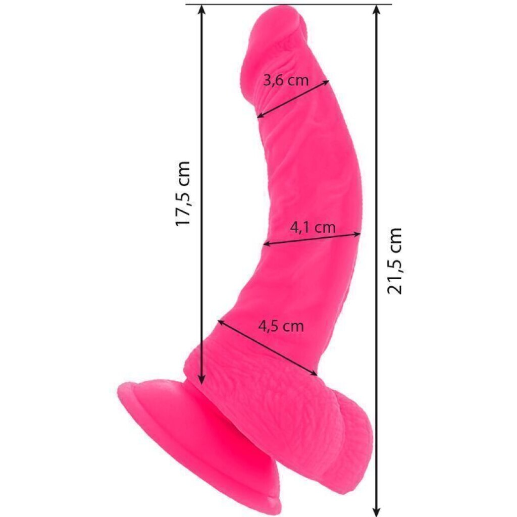 Dildo Flessibile Con Vibrazione 21,5 CM – Rosa