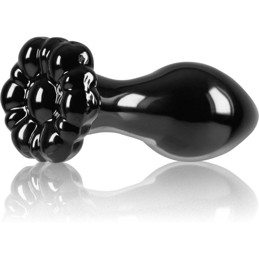 Crystal Flower Glass Black