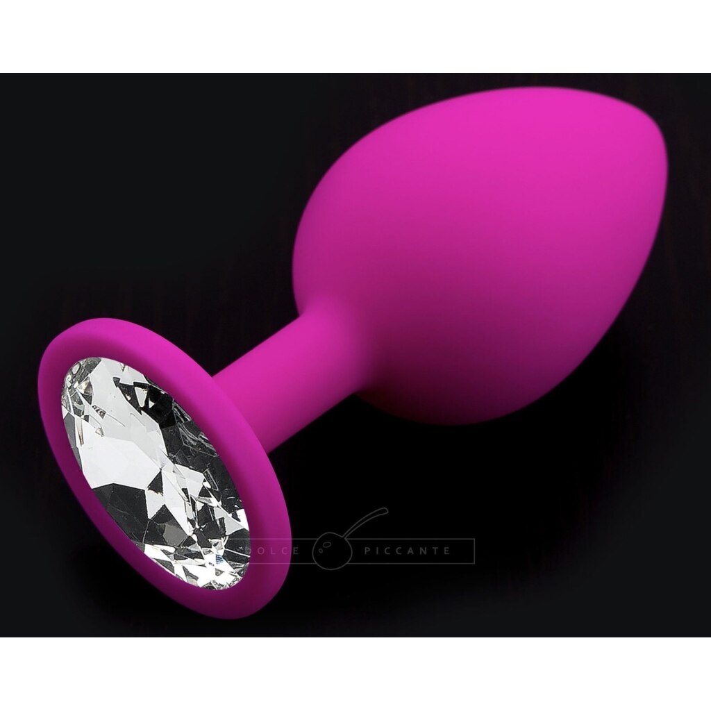 Plug Anale Large in Silicone con Cristallo