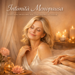 Donna serena che vive l’intimità menopausa con equilibrio e benessere