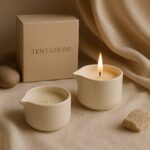 Candele da massaggio: 5 benefici e come usarle al meglio 19 candele da massaggio su tavolo elegante con atmosfera rilassante