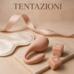 Coppia giovane che si diverte con giochi soft, atmosfera elegante e romantica
